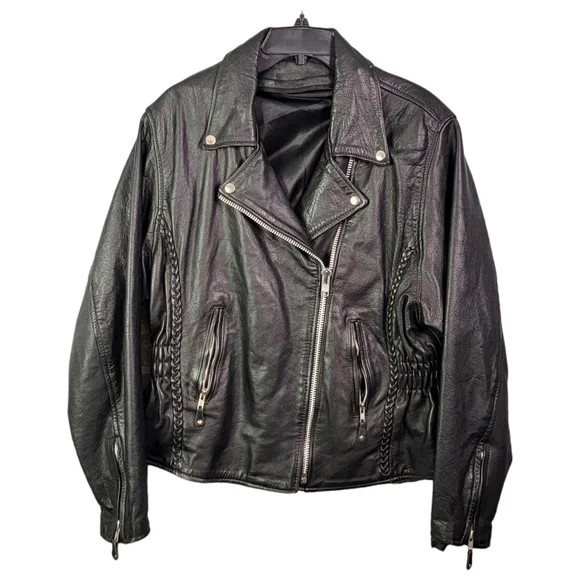 Leather Vintage 80's Biker Motorcycle Bikercore Rock N Roll Negan Jacket XXL - Picture 1 of 13